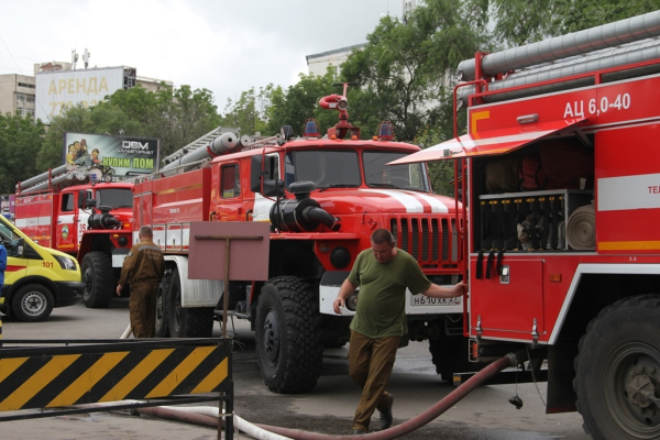 Пожар на Центральном рынке полностью ликвидирован