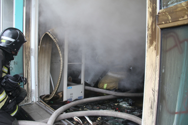 Пожар на Центральном рынке полностью ликвидирован