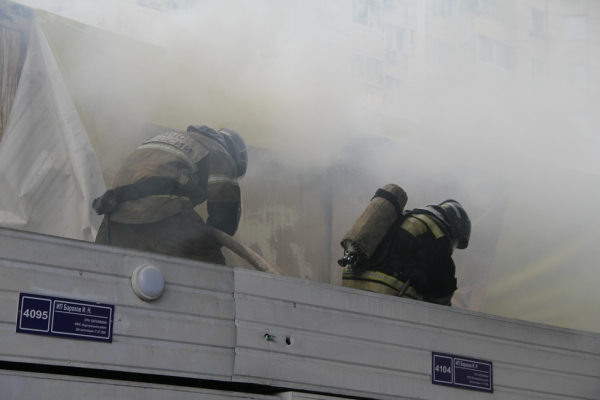 Пожар на Центральном рынке полностью ликвидирован