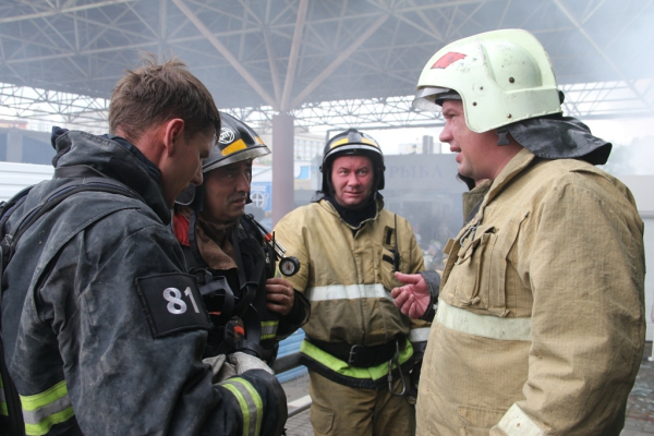 Пожар на Центральном рынке полностью ликвидирован