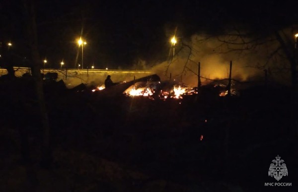 Склад для хранения овощей  сгорел в Хабаровске